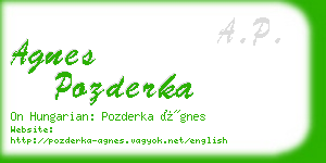 agnes pozderka business card